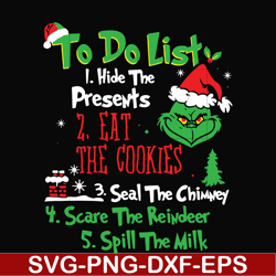 grinch to do list svg, christmas svg, png, dxf, eps digital file ncrm1607208