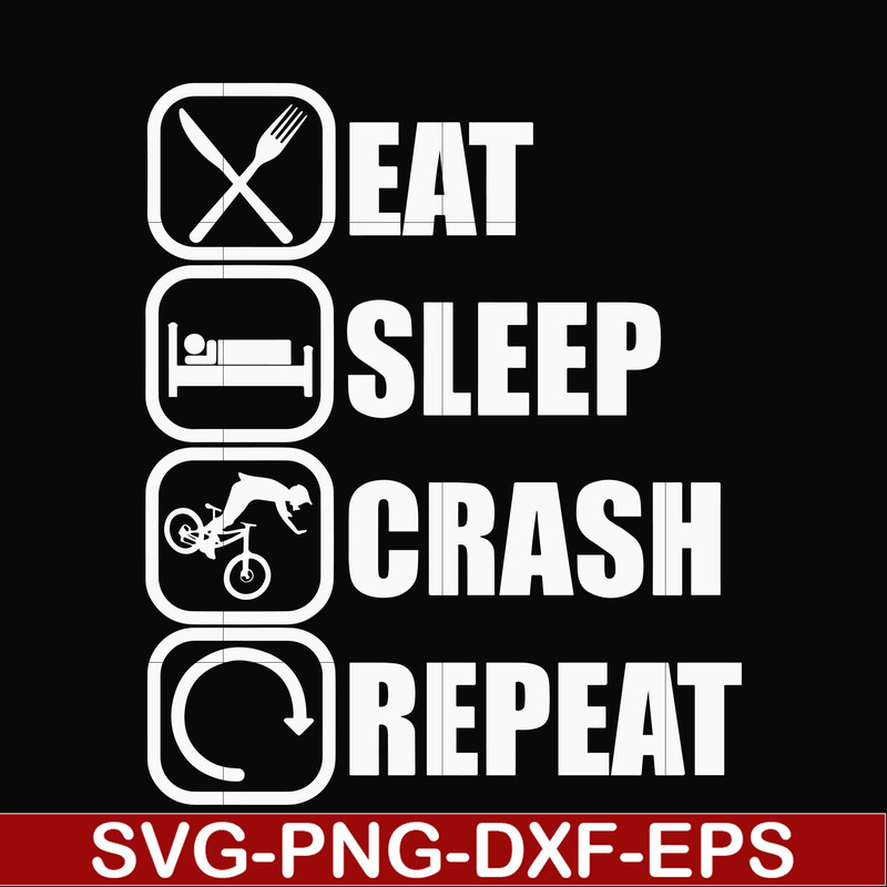 OTH0016-eat, sleep, crash, repeat svg, png, dxf, eps digital file OTH0016.jpg