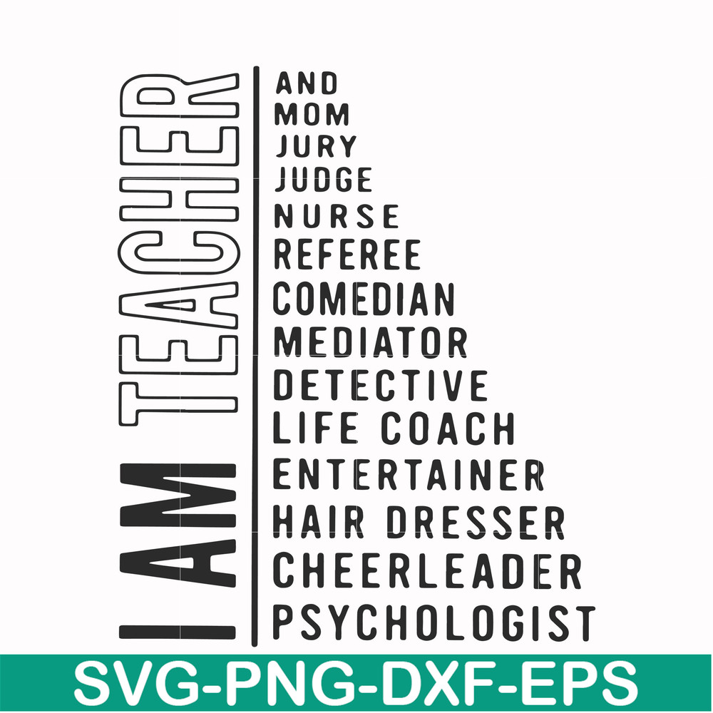 FN000161-I am teacher svg, png, dxf, eps file FN000161.jpg