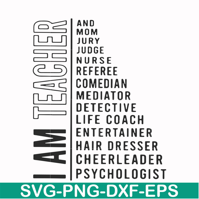 FN000161-I am teacher svg, png, dxf, eps file FN000161.jpg