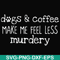 FN000398-Dogs & coffee make me feel less murdery svg, png, dxf, eps file FN000398.jpg