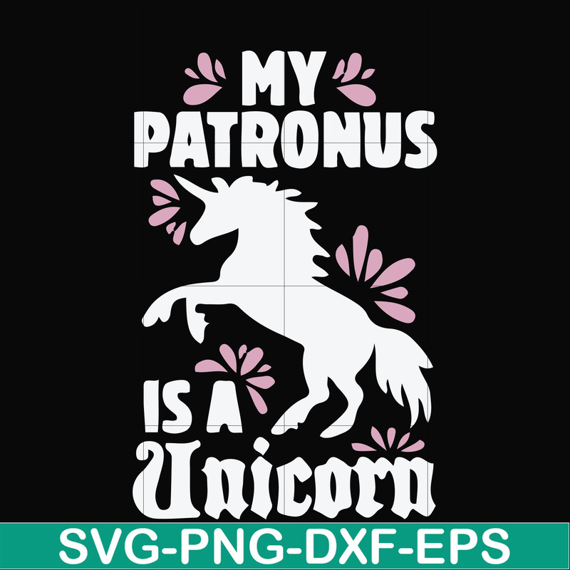 FN000569-My patronus is a Unicorn svg, png, dxf, eps file FN000569.jpg