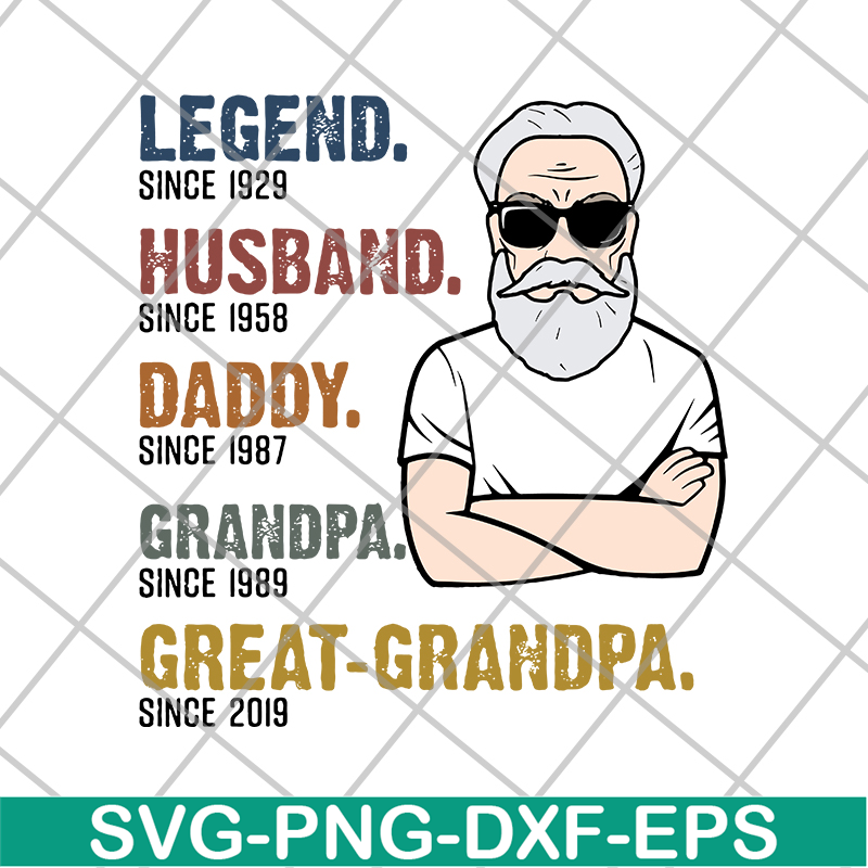 FTD10062120-Legend Great-Grandpa Old Man svg, png, dxf, eps digital file FTD10062120.jpg