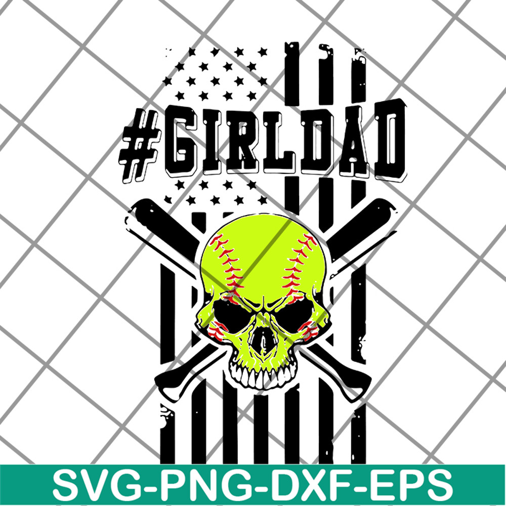 FTD19052103-Skull softball #girldad American flag svg, png, dxf, eps digital file FTD19052103.jpg
