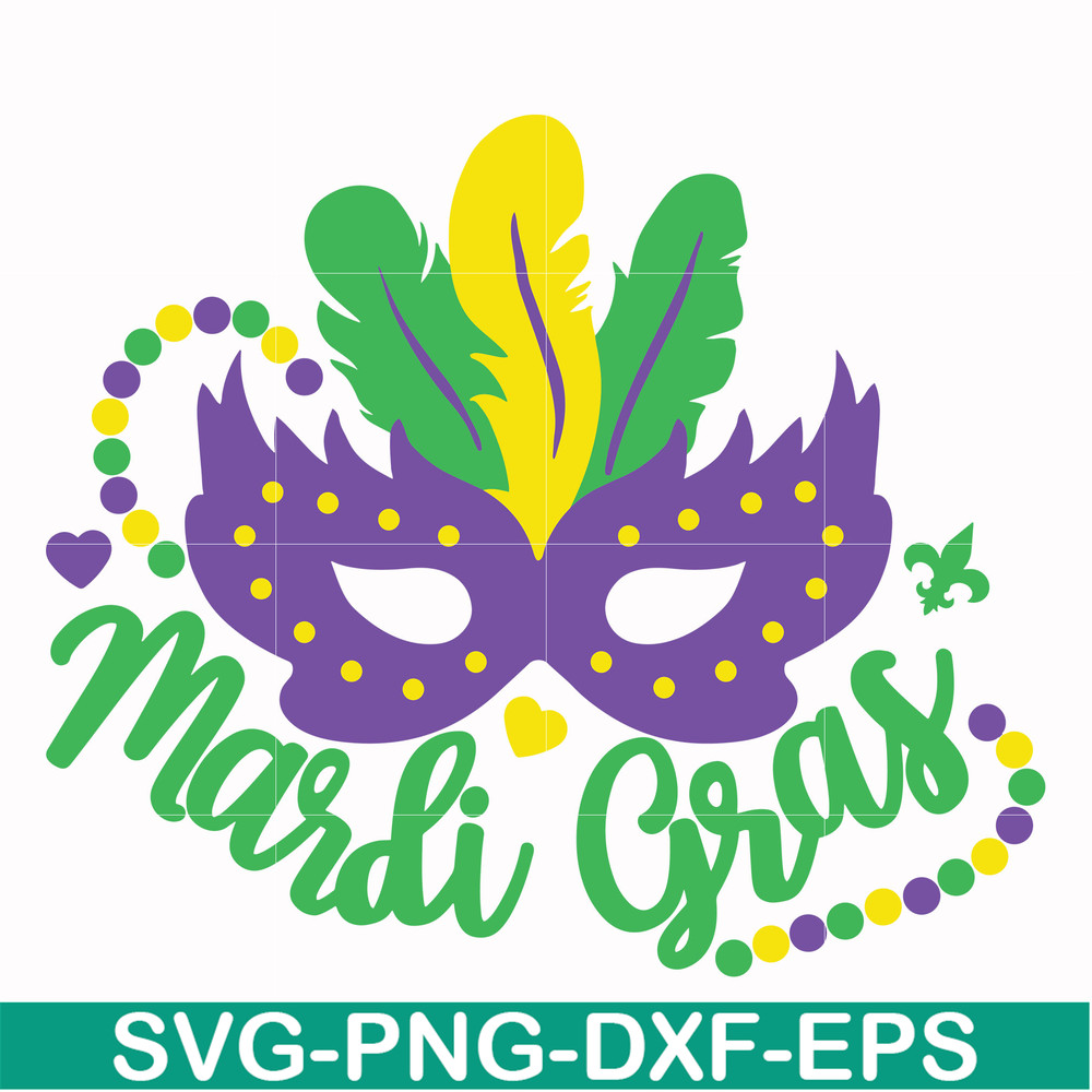 MAG0001-Mardi gras svg, png, dxf, eps file MAG0001.jpg