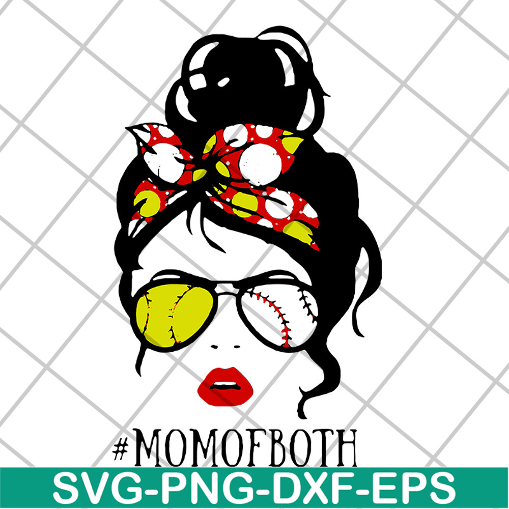 MTD15042112-Happy mom of both softball svg, Mother's day svg, eps, png, dxf digital file MTD15042112.jpg