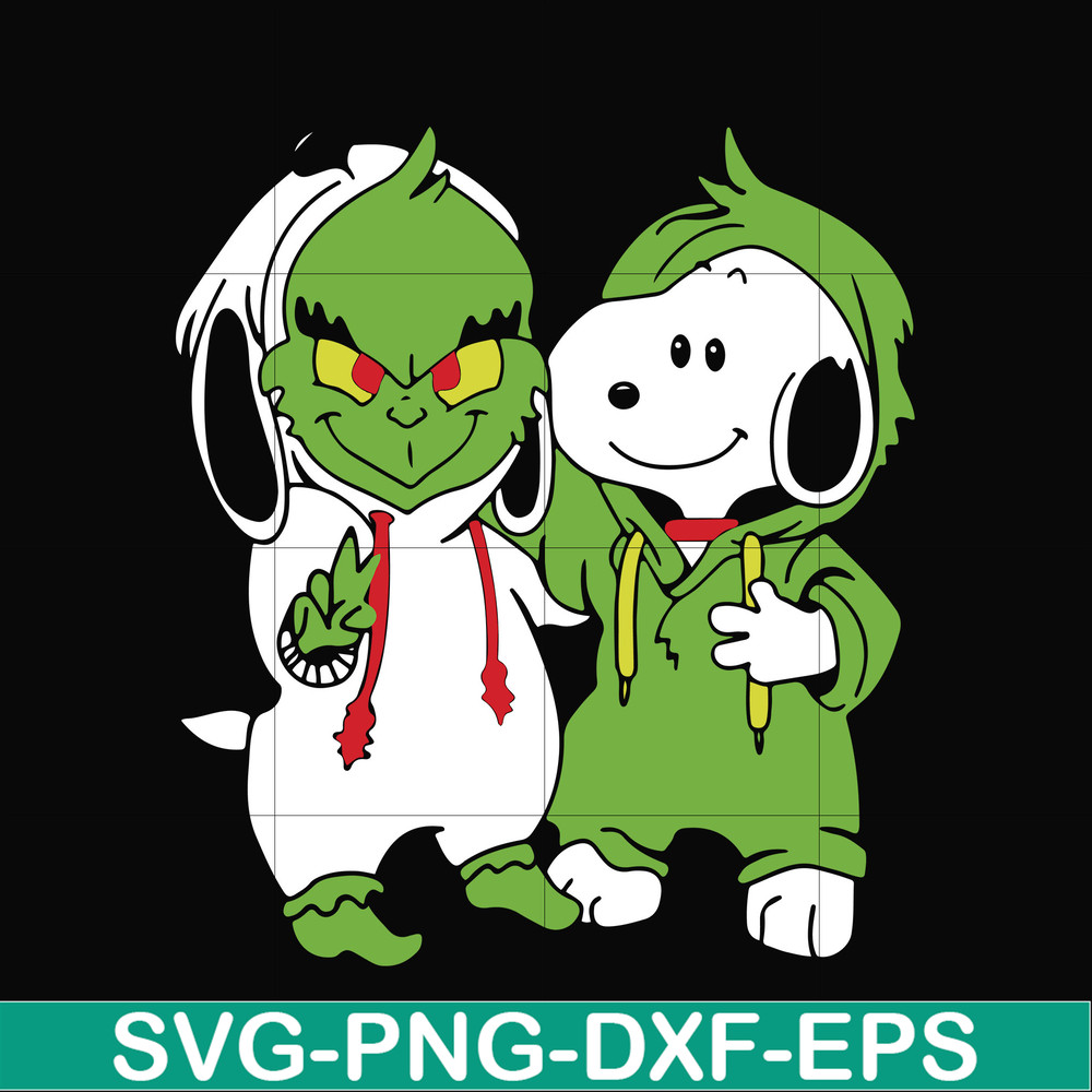 NCRM0007-Snoopy and grinch kids svg, christmas svg, png, dxf, eps digital file NCRM0007.jpg