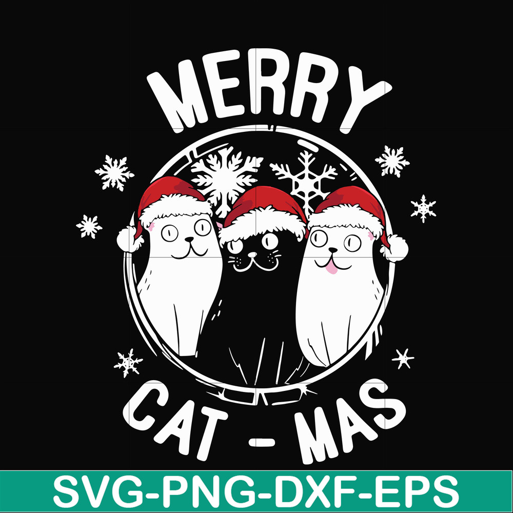 NCRM0020-Merry cat mas svg, christmas svg, png, dxf, eps digital file NCRM0020.jpg
