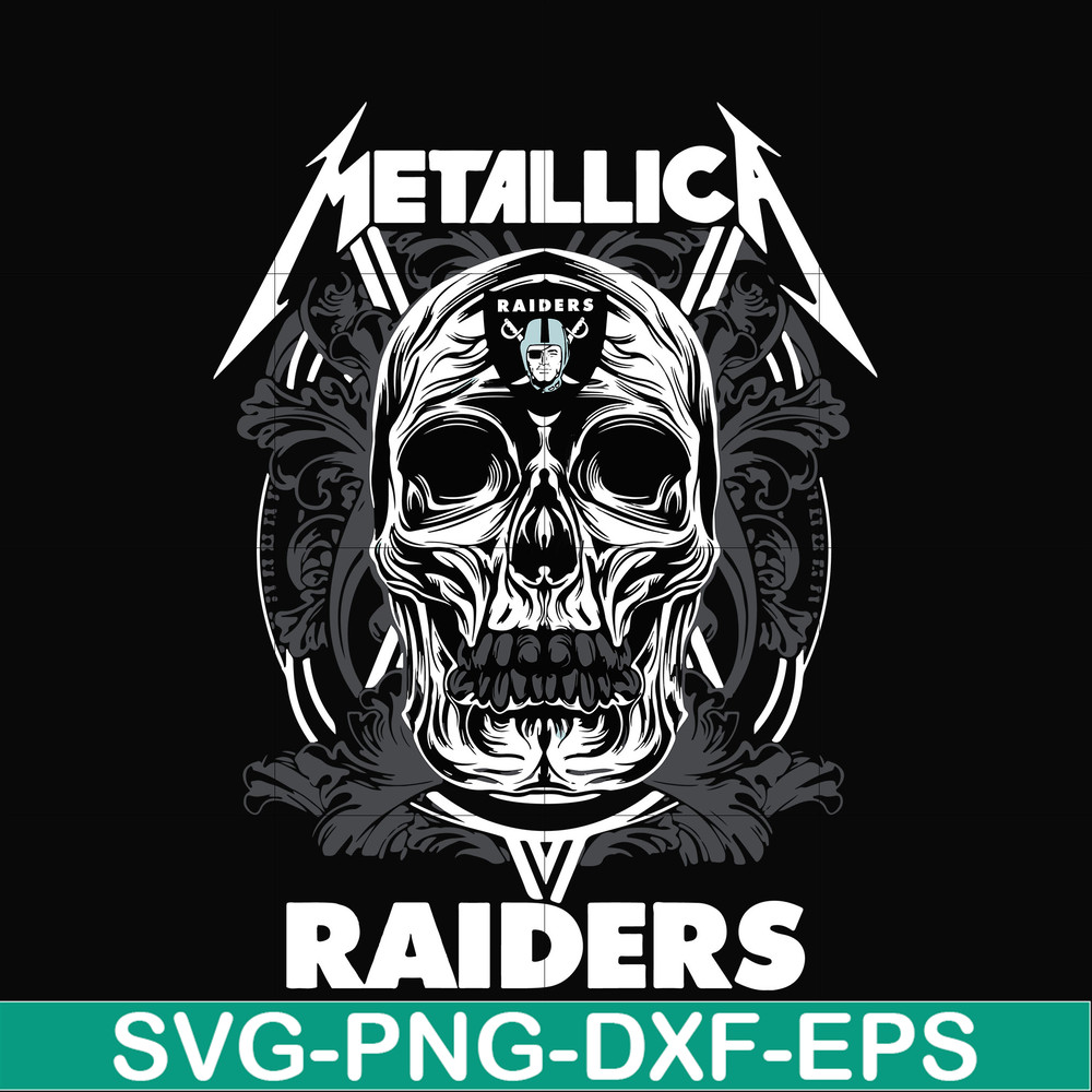 NNFL0008-Skull Metallica Raiders svg, png, dxf, eps digital file NNFL0008.jpg