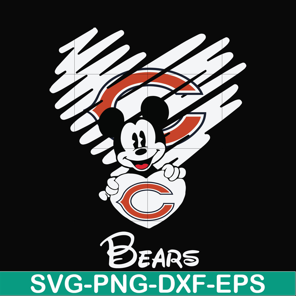 NNFL0047-Bears heart svg, png, dxf, eps digital file NNFL0047.jpg