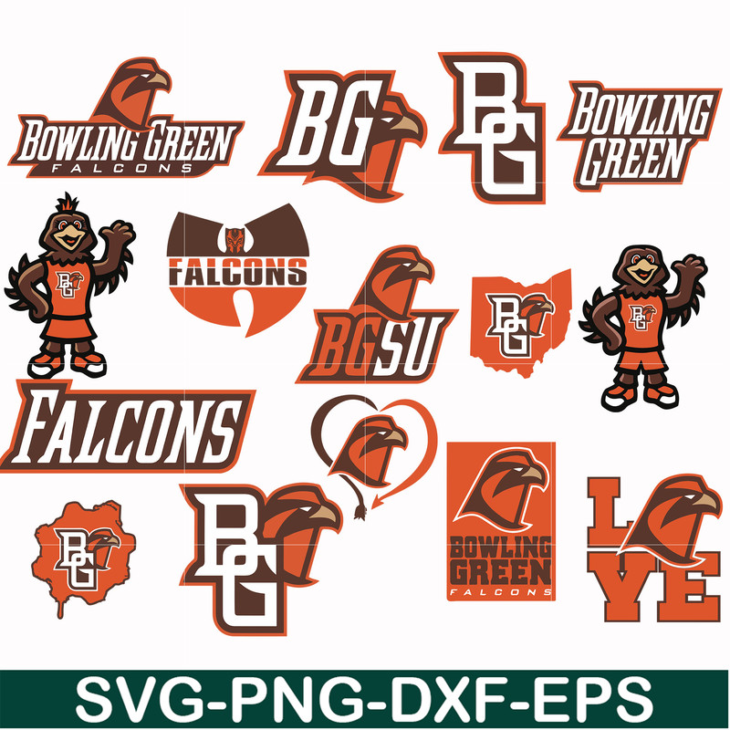 NCAA0000223-Bowling Green Falcons svg, png, dxf, eps file NCAA0000223.jpg