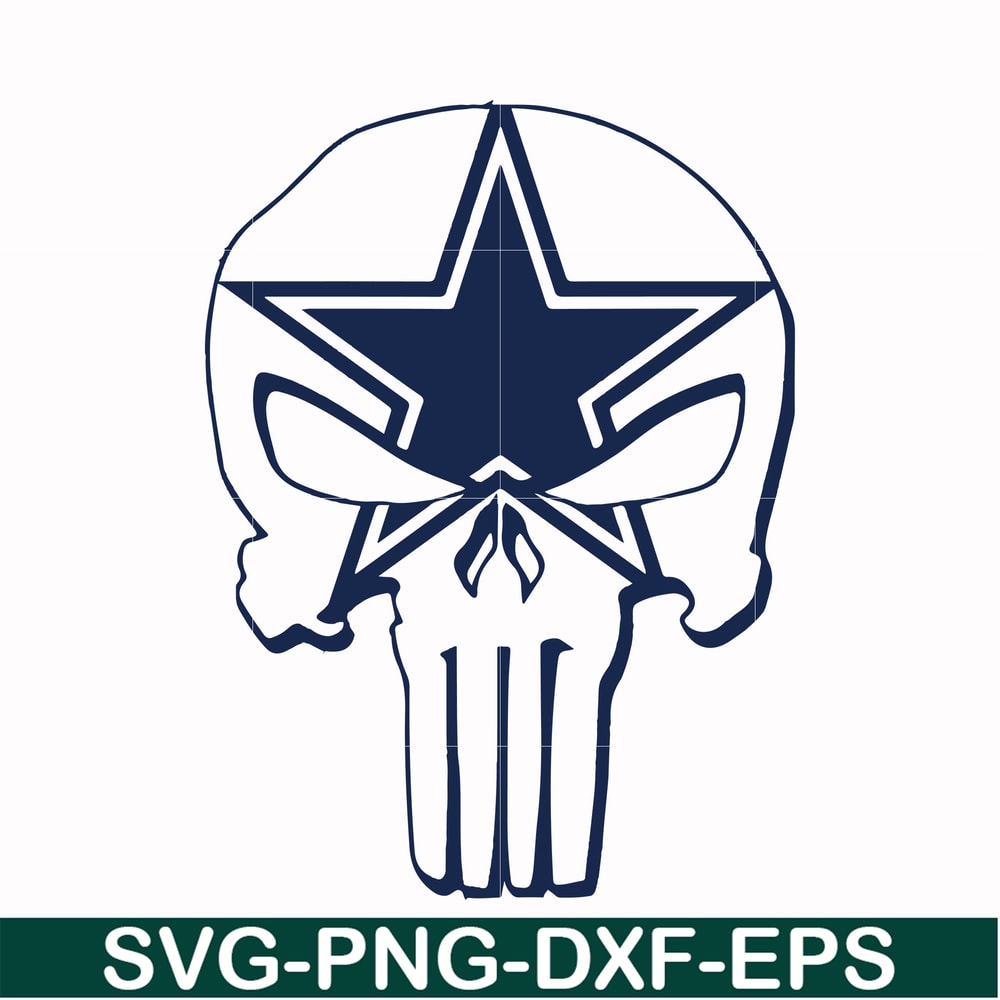NFL000089-Skull Cowboys, svg, png, dxf, eps file NFL000089.jpg
