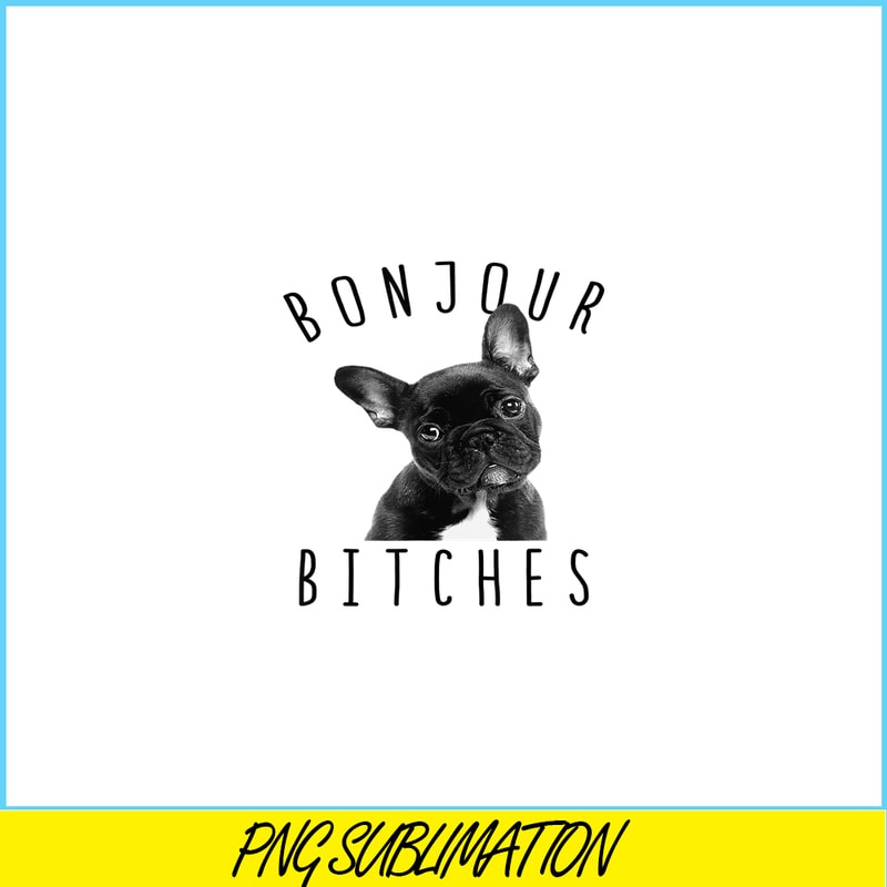 HL16102310-Bonjour Bitches PNG , Funny French Bulldog PNG, Dog Lover PNG.png