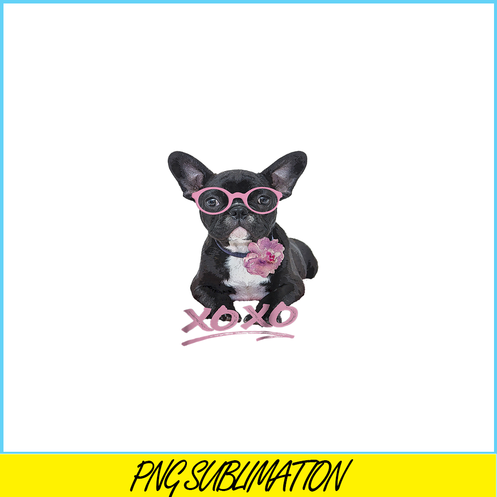 HL161023170-French Bulldog XOXO PNG, Frenchie Bulldog PNG, French Dog Artwork PNG.png
