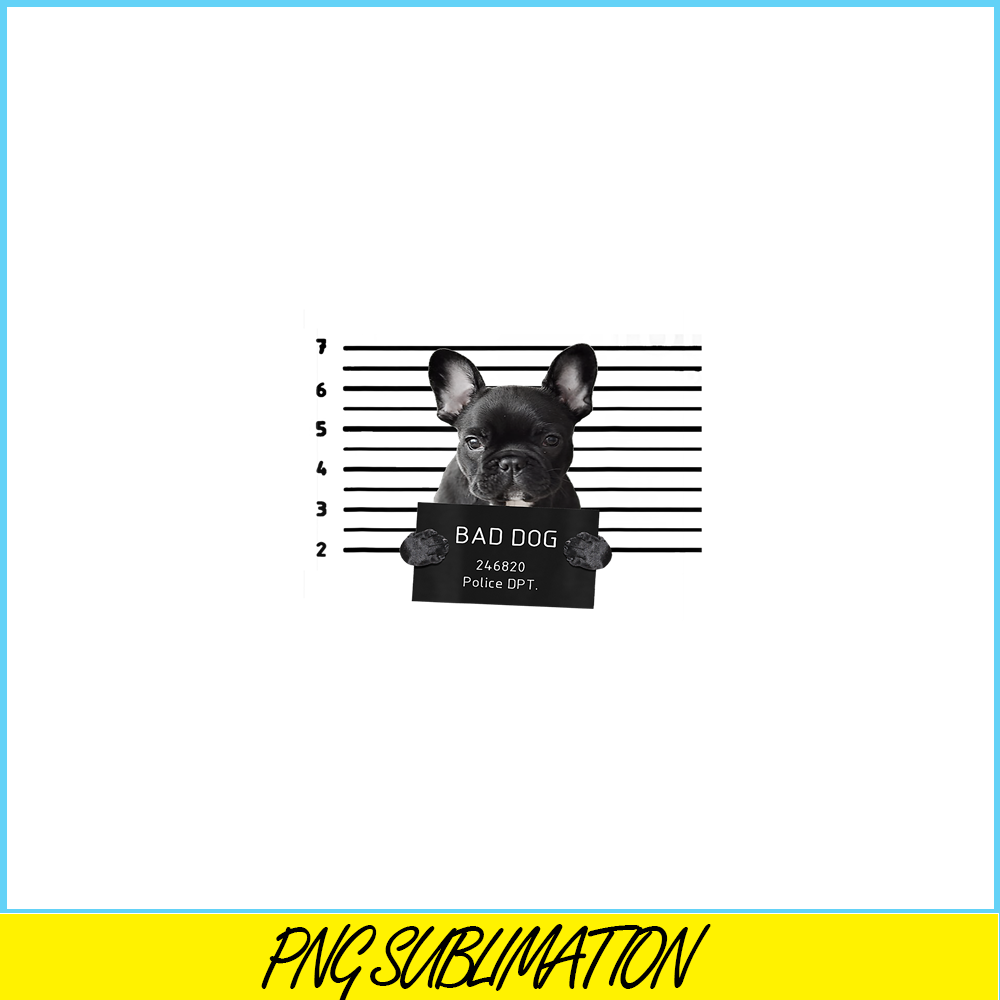 HL16102380-Bad Dog Jail Prisoner Puppy PNG, French Bulldog Prison PNG, Bulldog Mascot PNG.png
