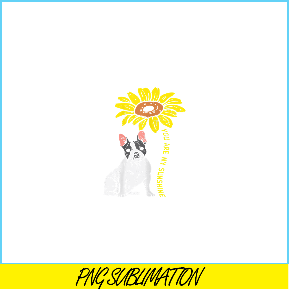 HL16102391-French Bulldog Sunflower PNG, Frenchie Dog Lover PNG, French Dog Artwork PNG.png
