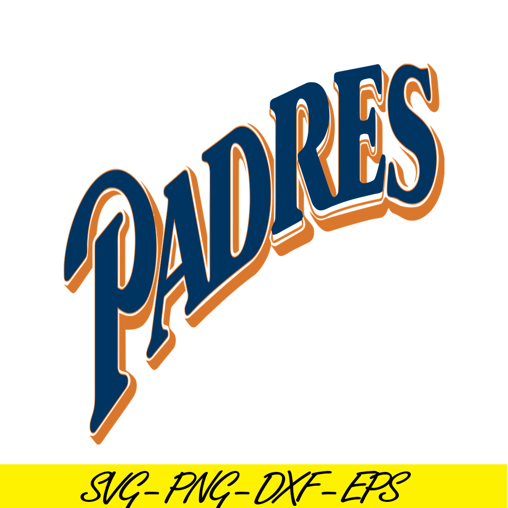 MLB204122379-San Diego Padres Blue And Orange Text SVG, Major League Baseball SVG, Baseball SVG MLB204122379.png