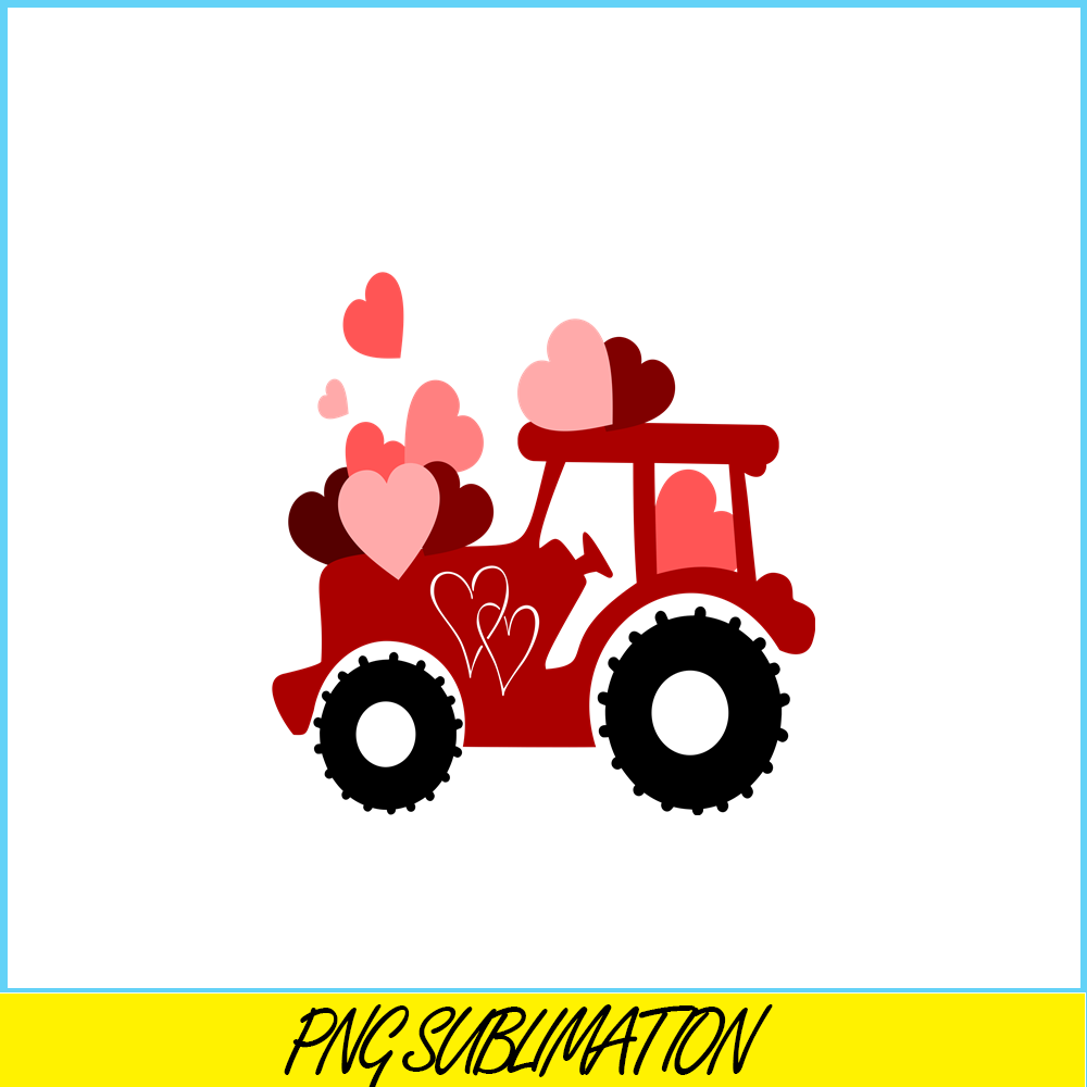 VLT21102374-Hearts Truck PNG, Sweet Valentine PNG, Valentine Holidays PNG.png