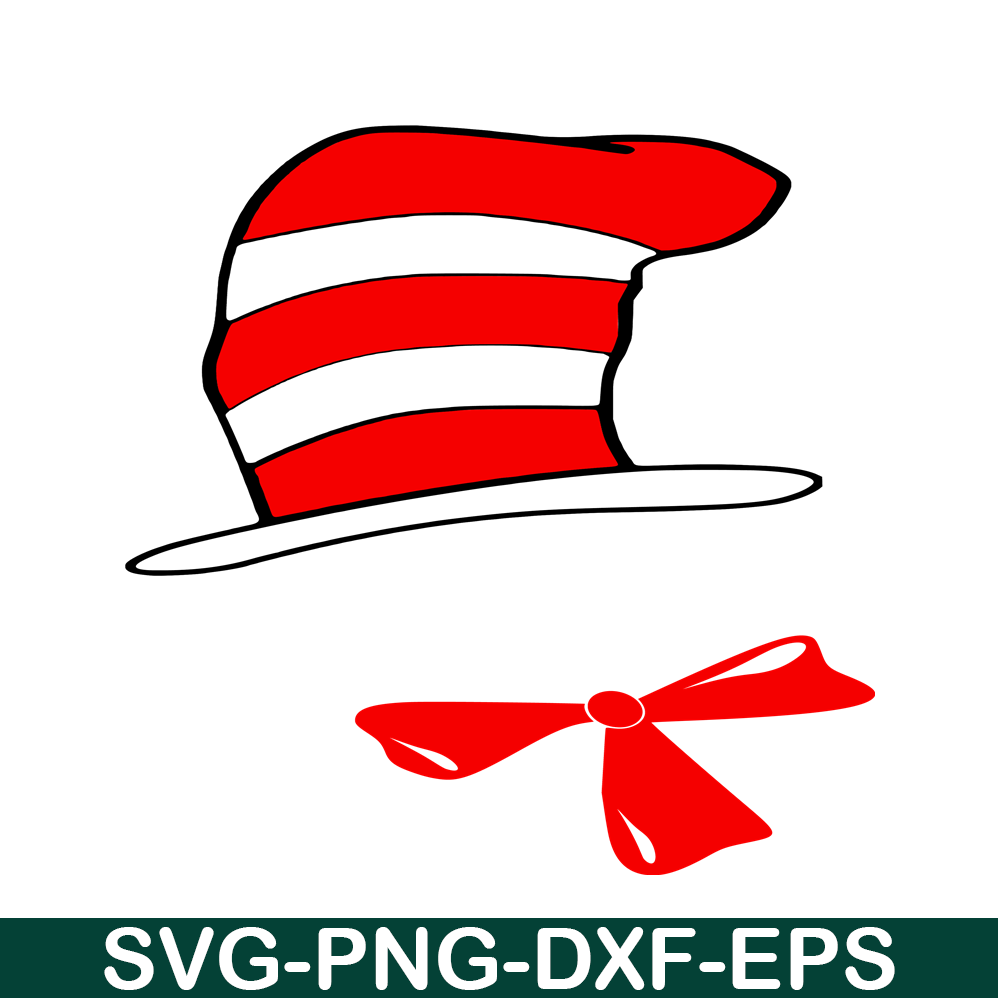 DS105122320-Hat and Bow SVG, Dr Seuss SVG, Cat In The Hat SVG DS105122320.png