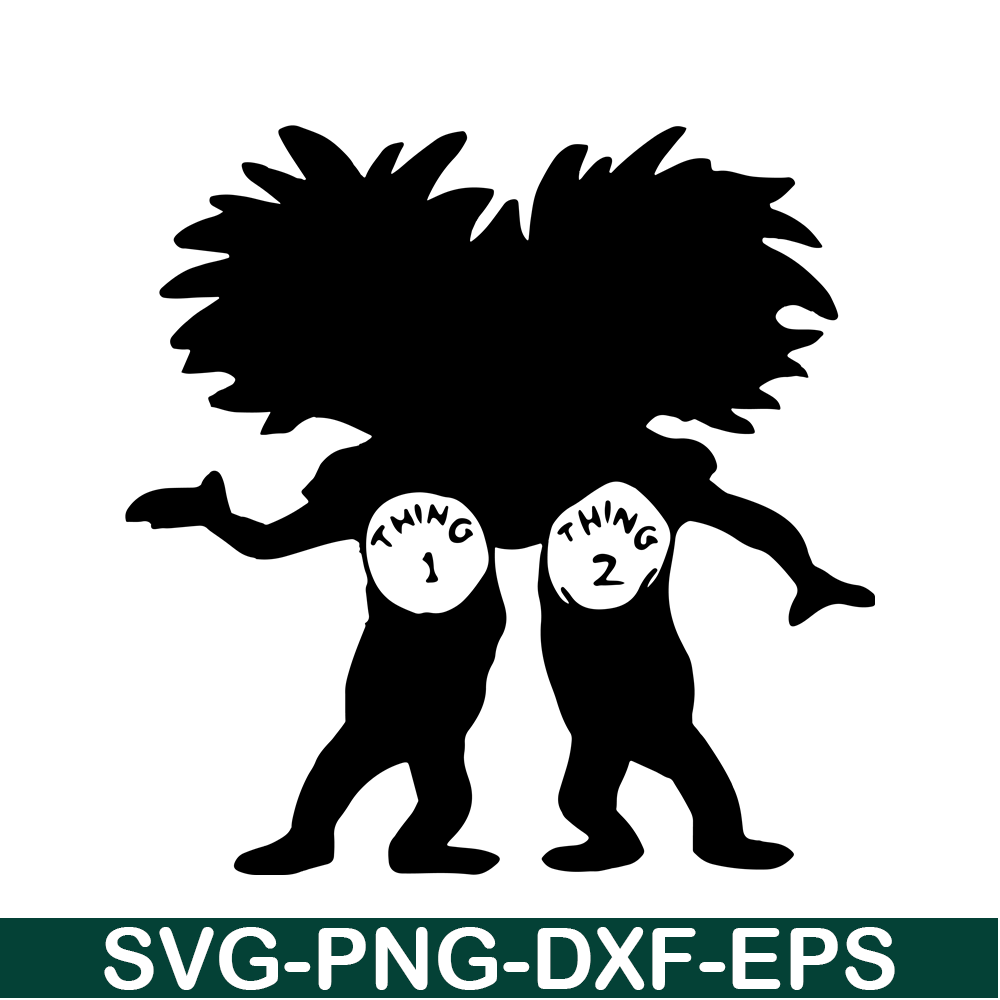 DS105122334-Thing 1 And Thing 2 Black Shadow SVG, Dr Seuss SVG, Cat In The Hat SVG DS105122334.png