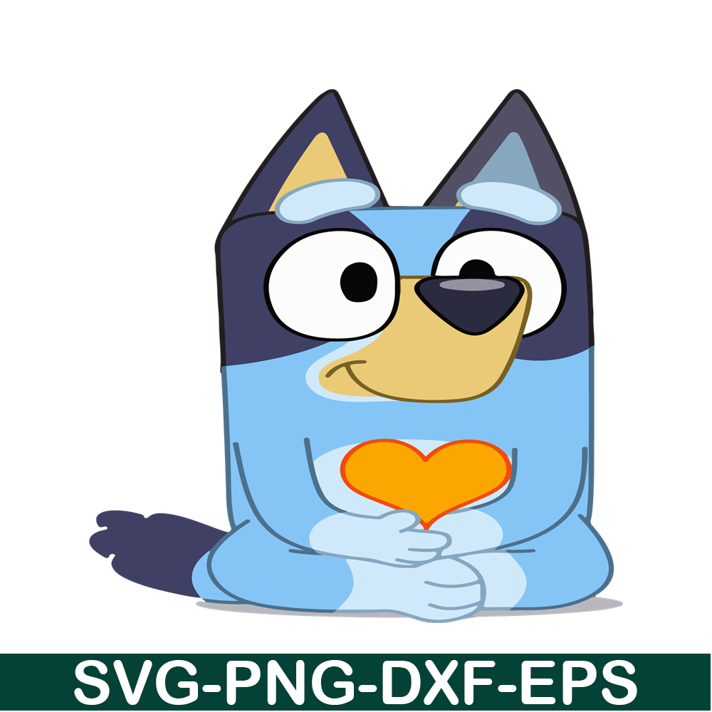 BL22112335-Bandit With Orange Heart SVG PDF PNG Bluey Character SVG Bluey Movie SVG.png