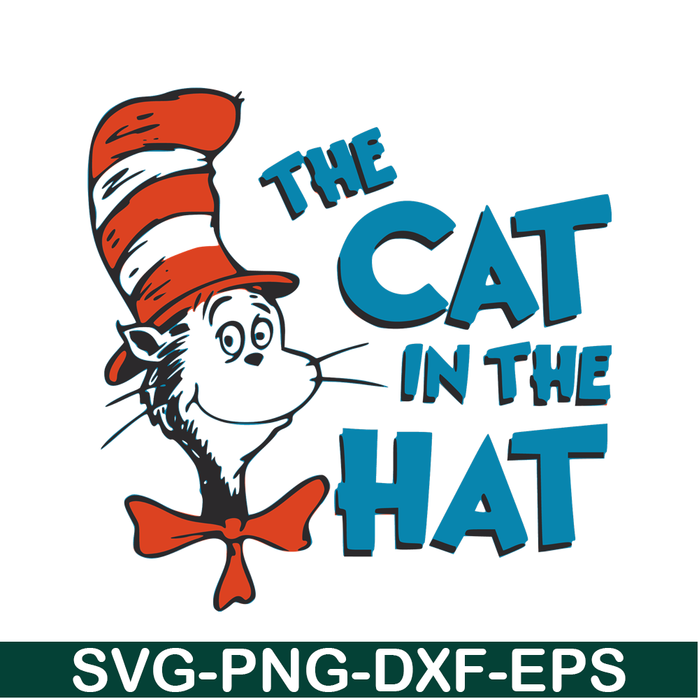 DS105122319-Cat in the hat Blue Text SVG, Dr Seuss SVG, Cat In The Hat SVG DS105122319.png