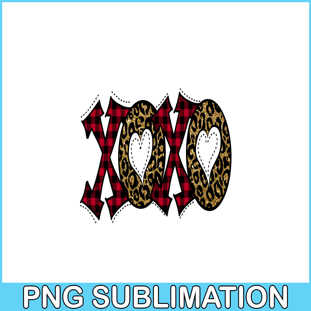 VLT19102317-XOXO Leopard PNG, Sweet Valentine PNG, Valentine Holidays PNG.png