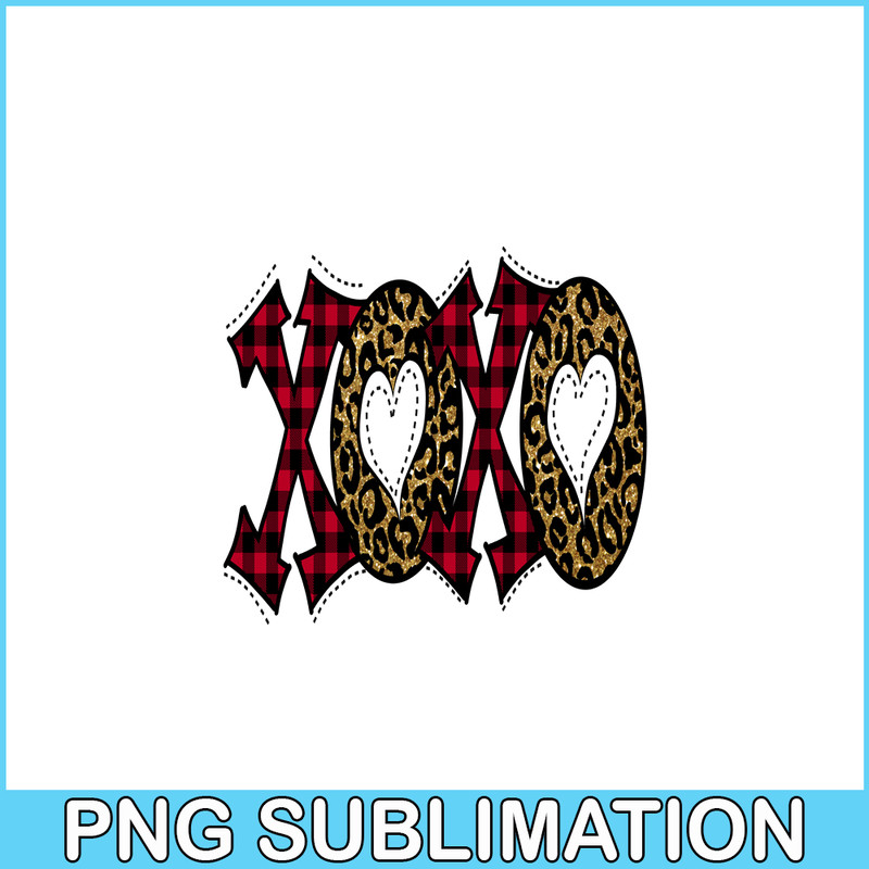 VLT19102317-XOXO Leopard PNG, Sweet Valentine PNG, Valentine Holidays PNG.png