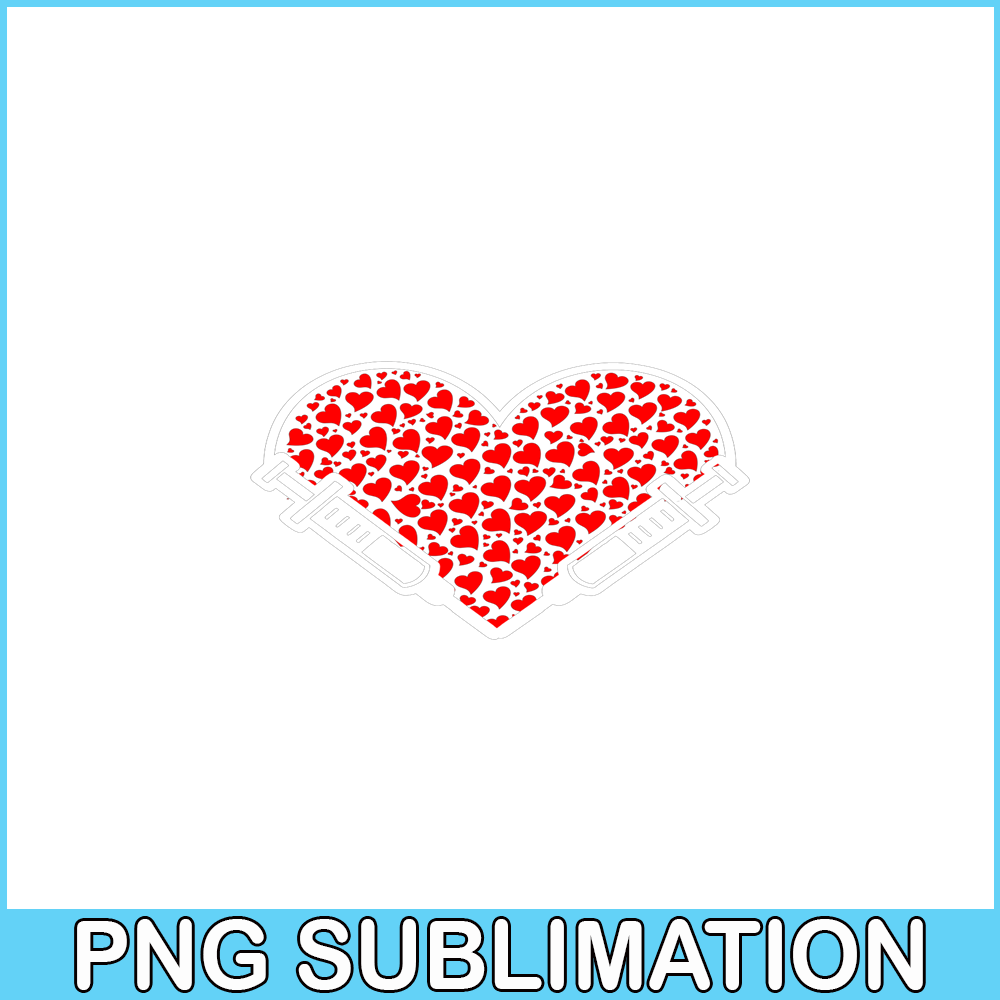 VLT21102342-Phlebotomy Needle Syringe Heart Valentines PNG, Lovely Valentine PNG, Valentine Holidays PNG.png