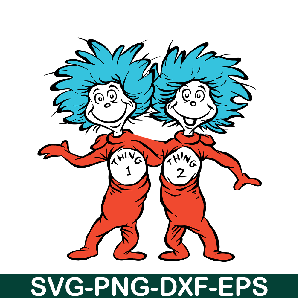 DS104122329-Thing One and Thing Two SVG, Dr Seuss SVG, Cat in the Hat SVG DS104122329.png