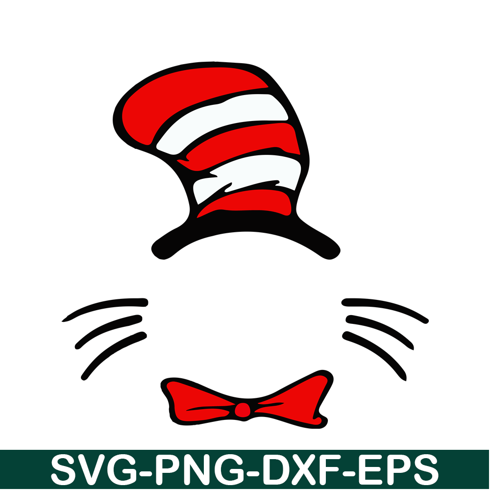 DS105122303-Cat in the red white hat Monogram SVG, Dr Seuss SVG, Cat in the Hat SVG DS105122303.png