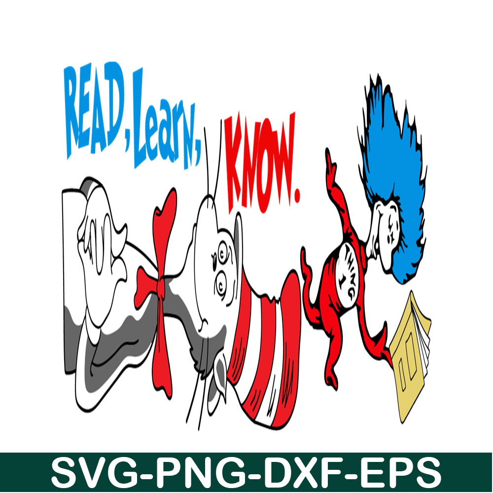 DS205122333-Cat In The Hat Read Learn Know SVG, Dr Seuss SVG, Dr Seuss Quotes SVG DS205122333.png