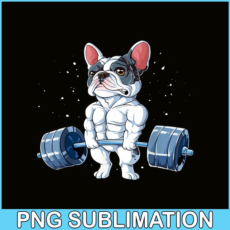 HL161023112-French Bulldog Weightlifting Deadlift PNG, Frenchie Dog Lover PNG, French Dog Artwork PNG.png
