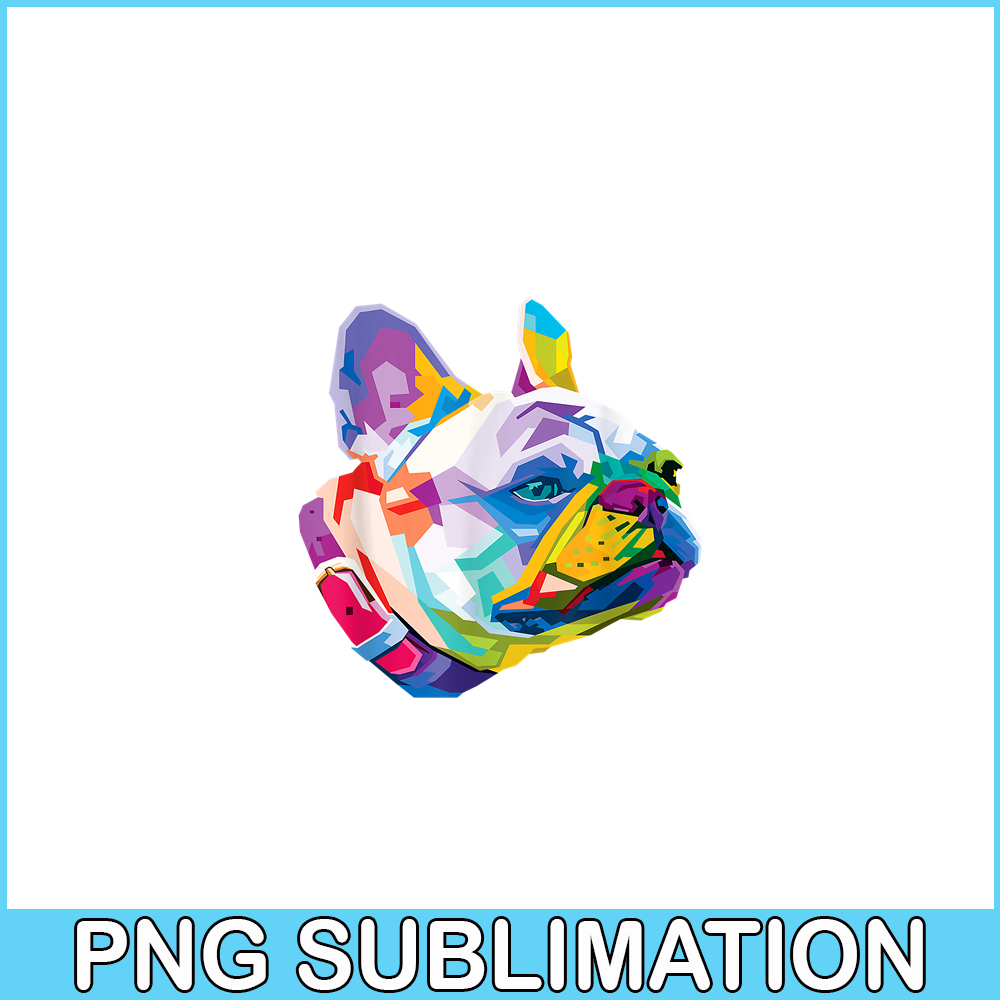 HL16102314-Colorful French Bulldog PNG, Dog Lover PNG, Bulldog Mascot PNG.png
