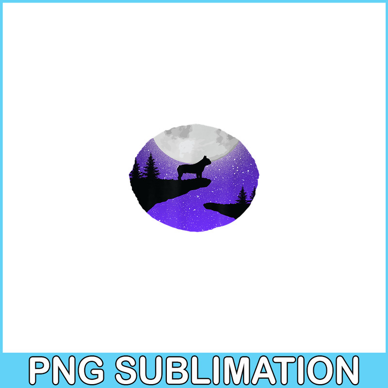 HL16102316-Cool French Bulldog PNG, Full Moon Frenchie PNG, Dog Lover PNG.png