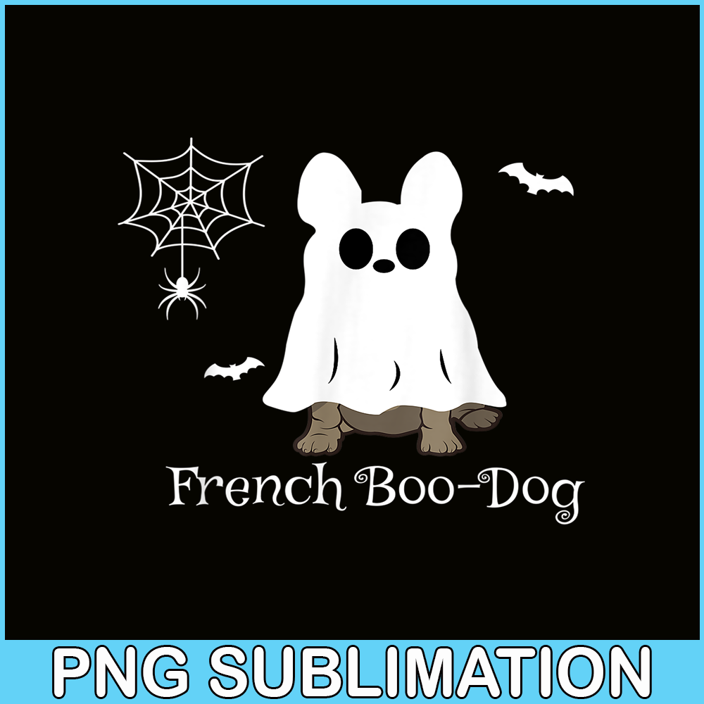 HL16102362-French Boo-Dog Dog PNG, French Bulldog Halloween PNG, Bulldog Mascot PNG.png