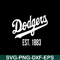 MLB011223136-Dodgers EST 1883 Text SVG, Major League Baseball SVG, MLB Lovers SVG MLB011223136.png