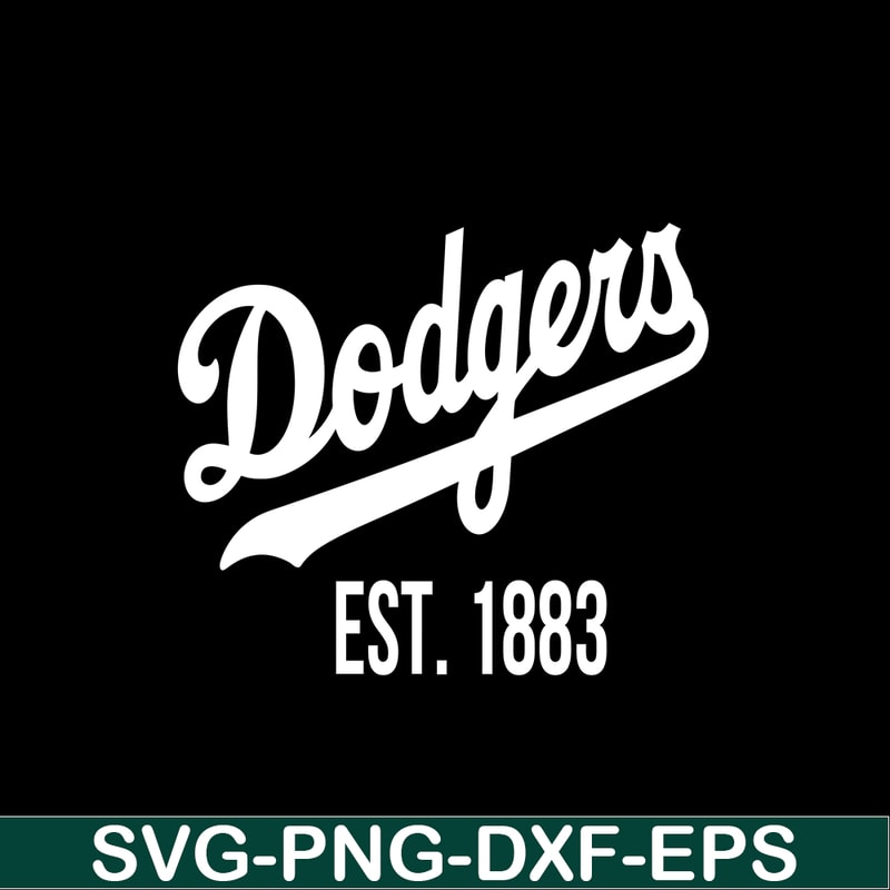 MLB011223136-Dodgers EST 1883 Text SVG, Major League Baseball SVG, MLB Lovers SVG MLB011223136.png