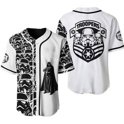 star wars stormtrooper disney cartoon graphics baseball jersey shirt