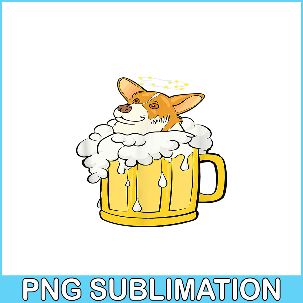 BEER28102376-Corgi Dog Beer Drinking PNG Drinking Party PNG Corgi And Beer PNG.png