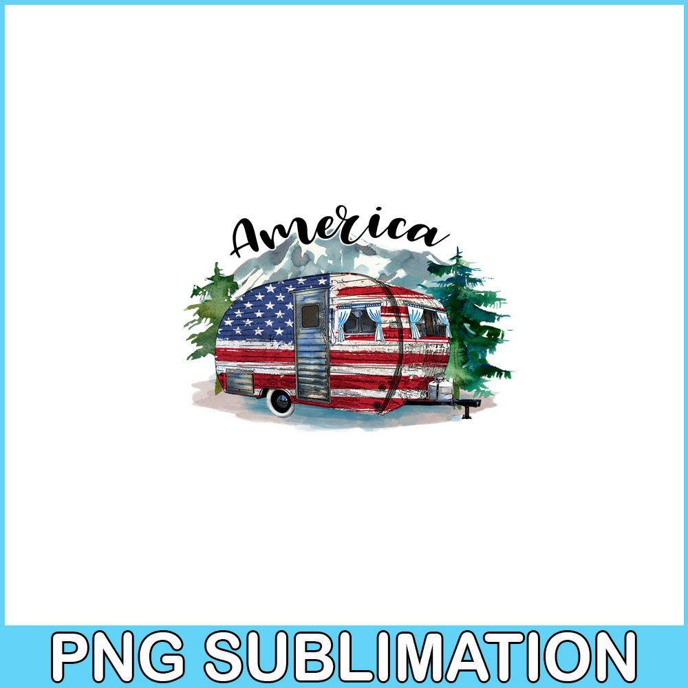 CAMP07112341-America PNG Camping PNG Car Camper American Flag PNG.png
