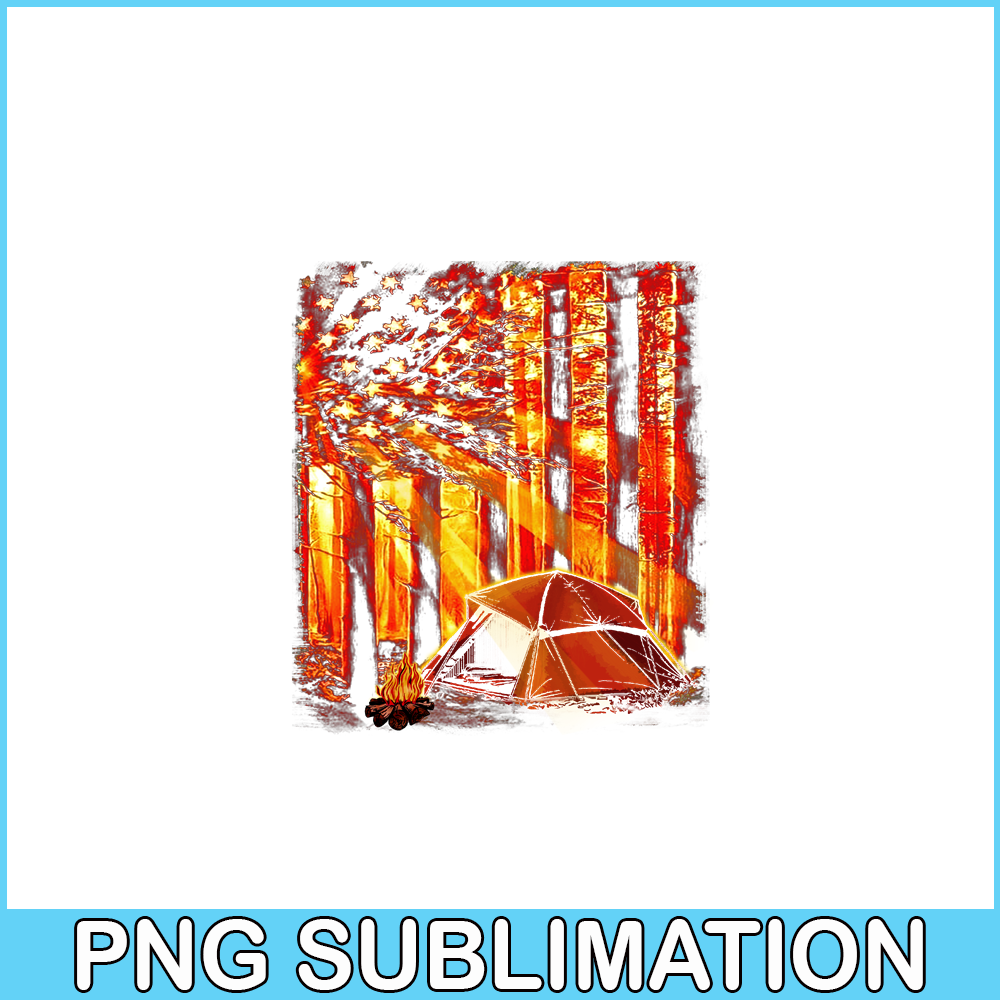 CAMP07112365-Into the wood PNG America Flag Camping PNG Loving Camping PNG.png