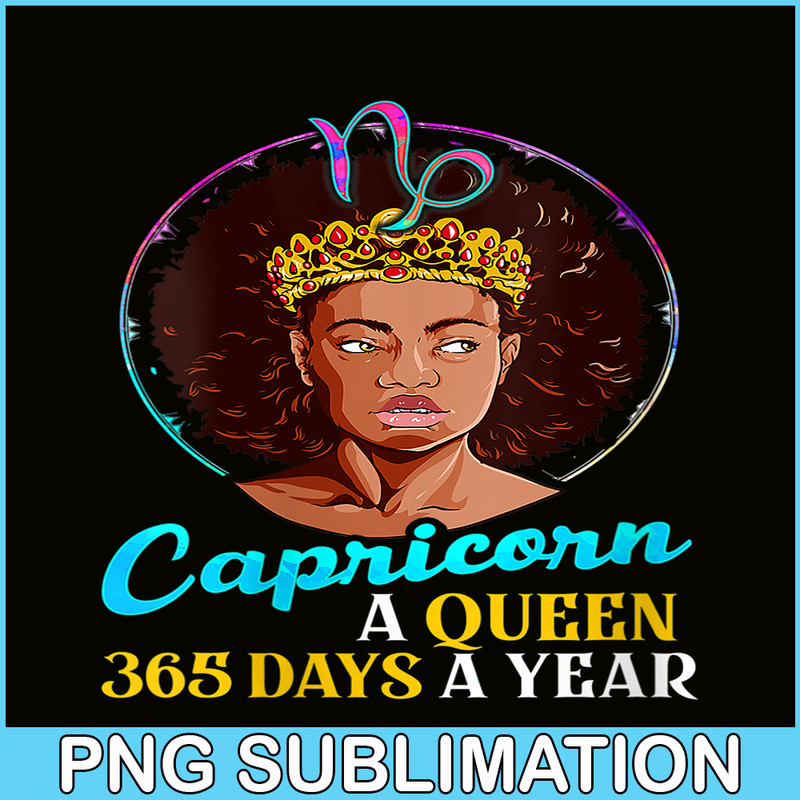 CPB28102380-Capricorn Zodiac PNG Black Girl PNG Magic Birthday Melanin PNG.png