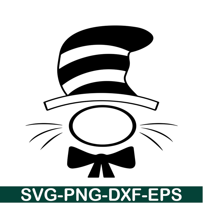 DS105122302-Cat in the black white hat Monogram SVG, Dr Seuss SVG, Cat in the Hat SVG DS105122302.png