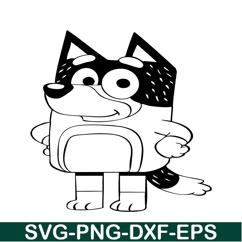 BL22112322-Bluey Black And White SVG PNG DXF EPS Bluey SVG Bluey Movie SVG.png