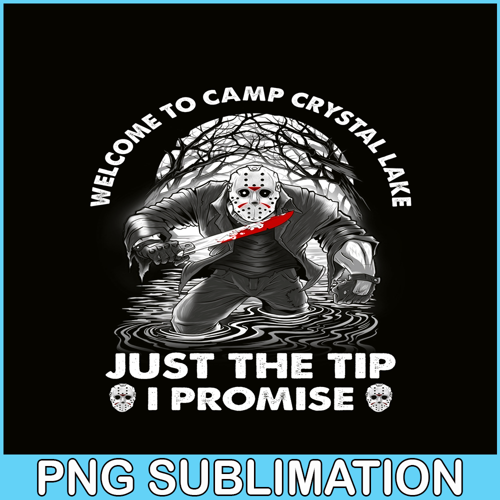 CAMP07112303-WELCOME TO CAMP CRYSTAL LAKE PNG Horror Camping PNG Camping Lover PNG.png