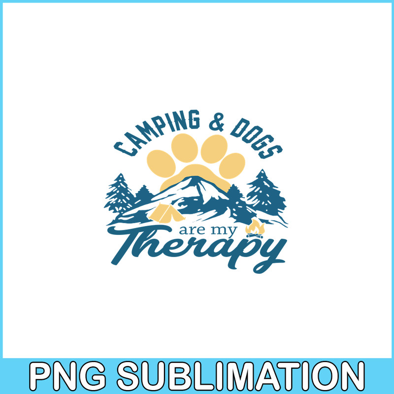 CAMP07112350-Camping Dog My Therapy PNG Dog Paw Behind The Ridge PNG Camping And Dogs PNG.png
