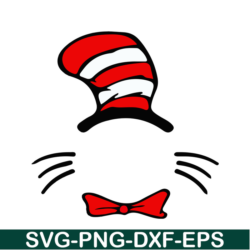 DS105122303-Cat in the red white hat Monogram SVG, Dr Seuss SVG, Cat in the Hat SVG DS105122303.png