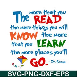 read know learn go svg, dr seuss svg, dr seuss quotes svg ds205122335