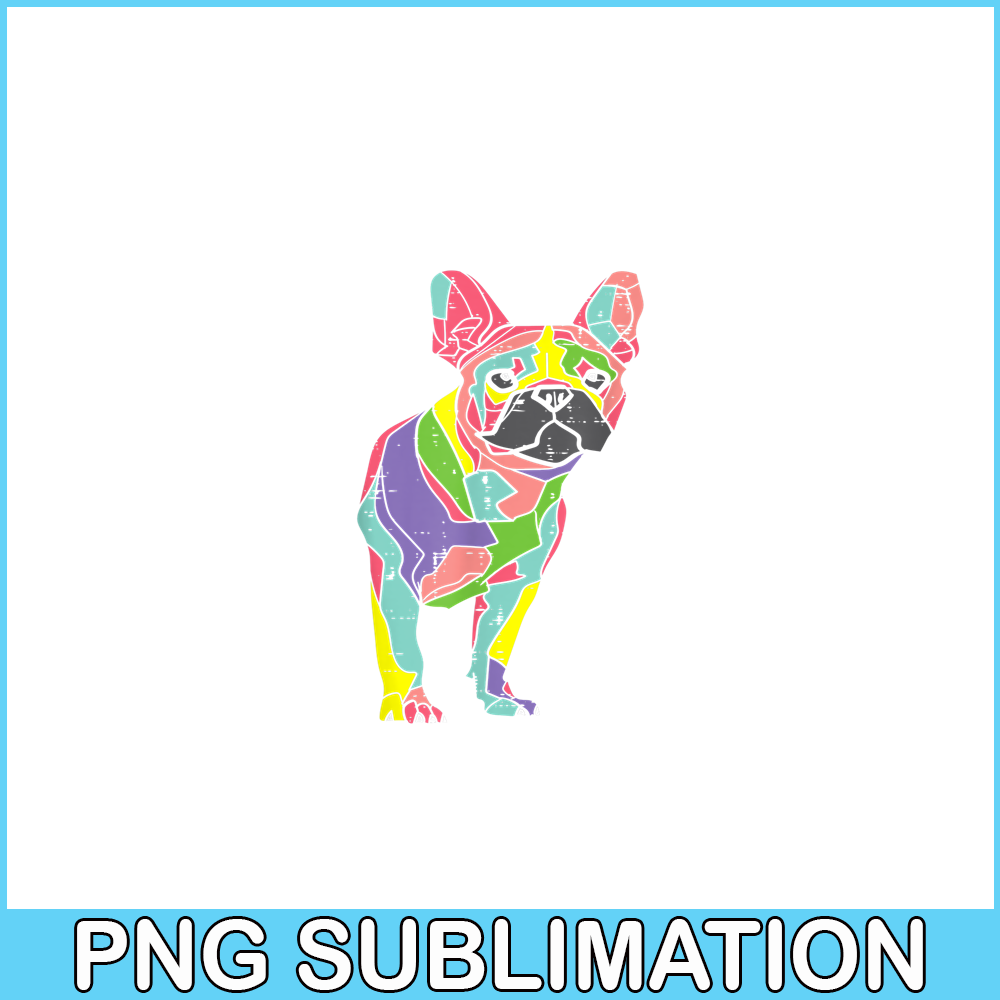 HL16102315-Colorful French Bulldog PNG, Frenchie Art PNG, Dog Lover PNG.png